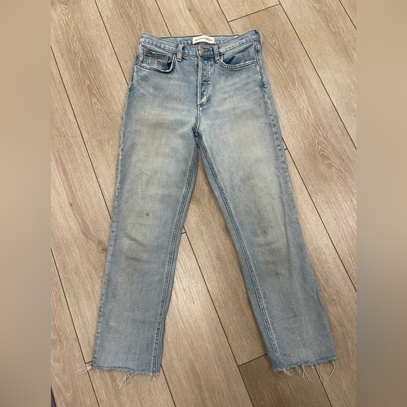 Denim Forum Distressed Arlo Highrise Straight Size 28 👖⚠️see description - Picture 5 of 5